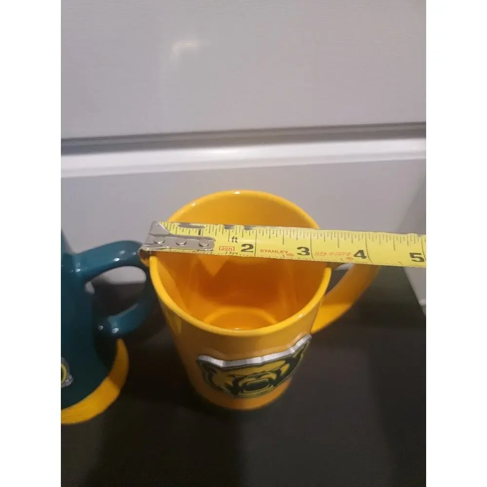Baylor University Bears Mugs Set of‎ 2 Rubber Bumpers Yellow Green - Picture 10 of 11